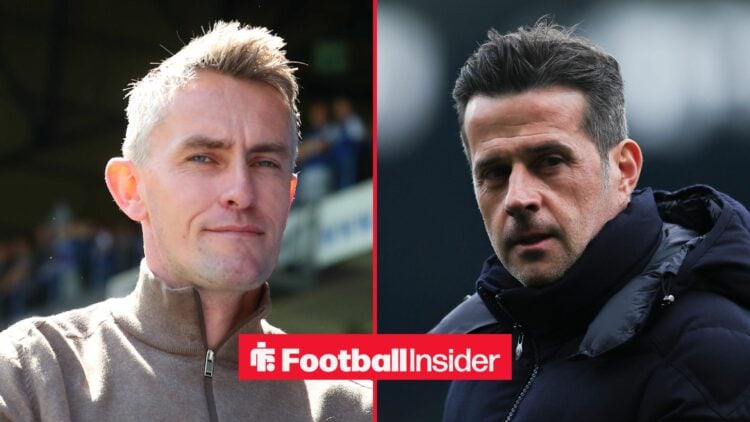 Kieran McKenna on left Marco Silva on right